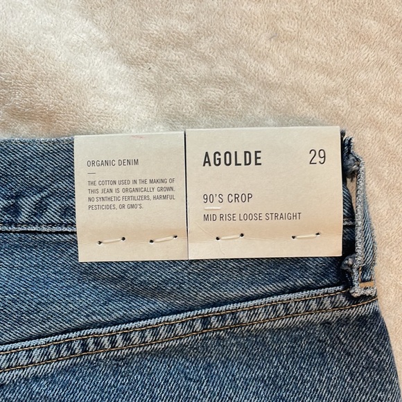 Agolde 90s Crop Mid Rise Straight Jeans in Oblique - Picture 3 of 3